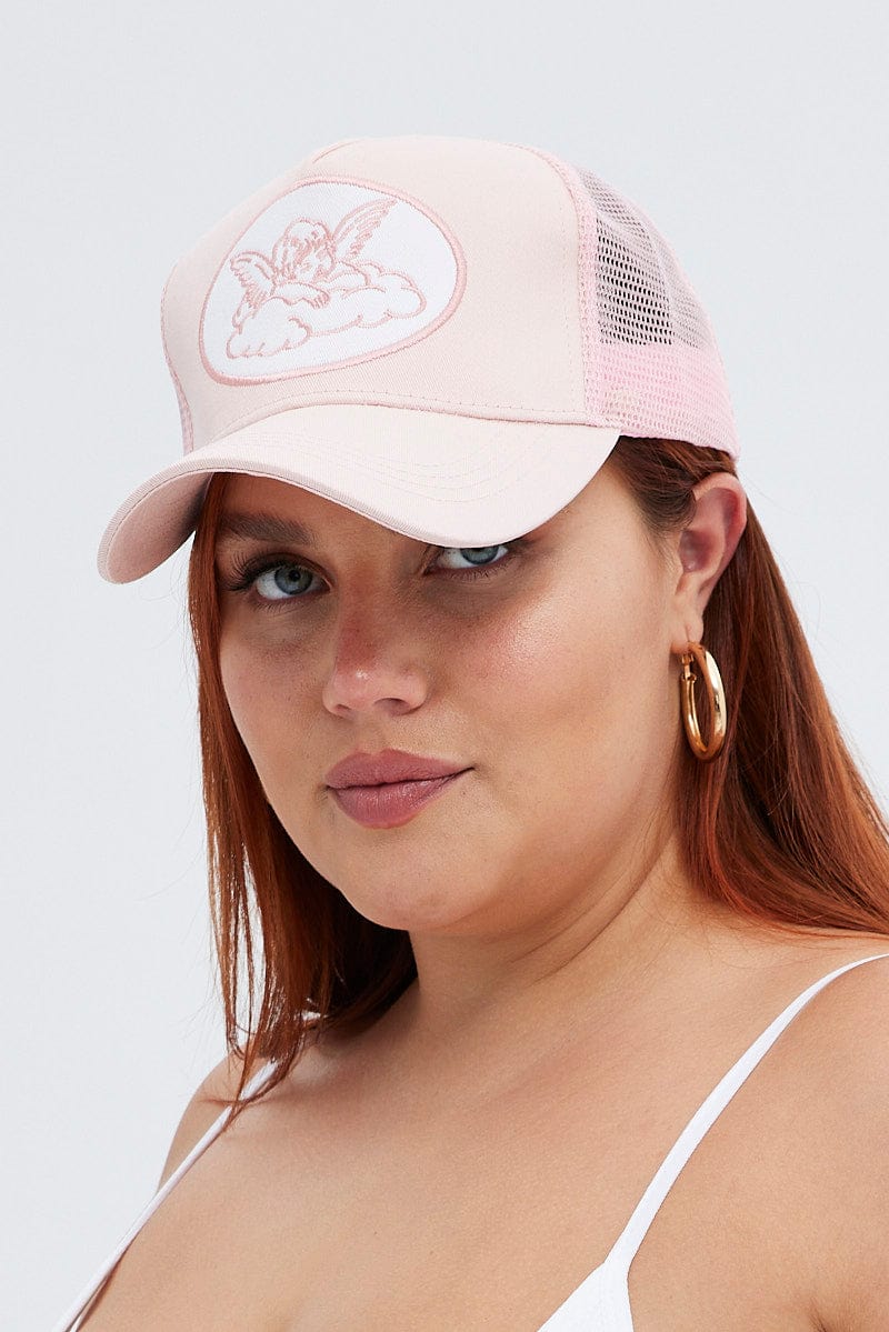 Pink Angel Design Trucker Cap - Image 2