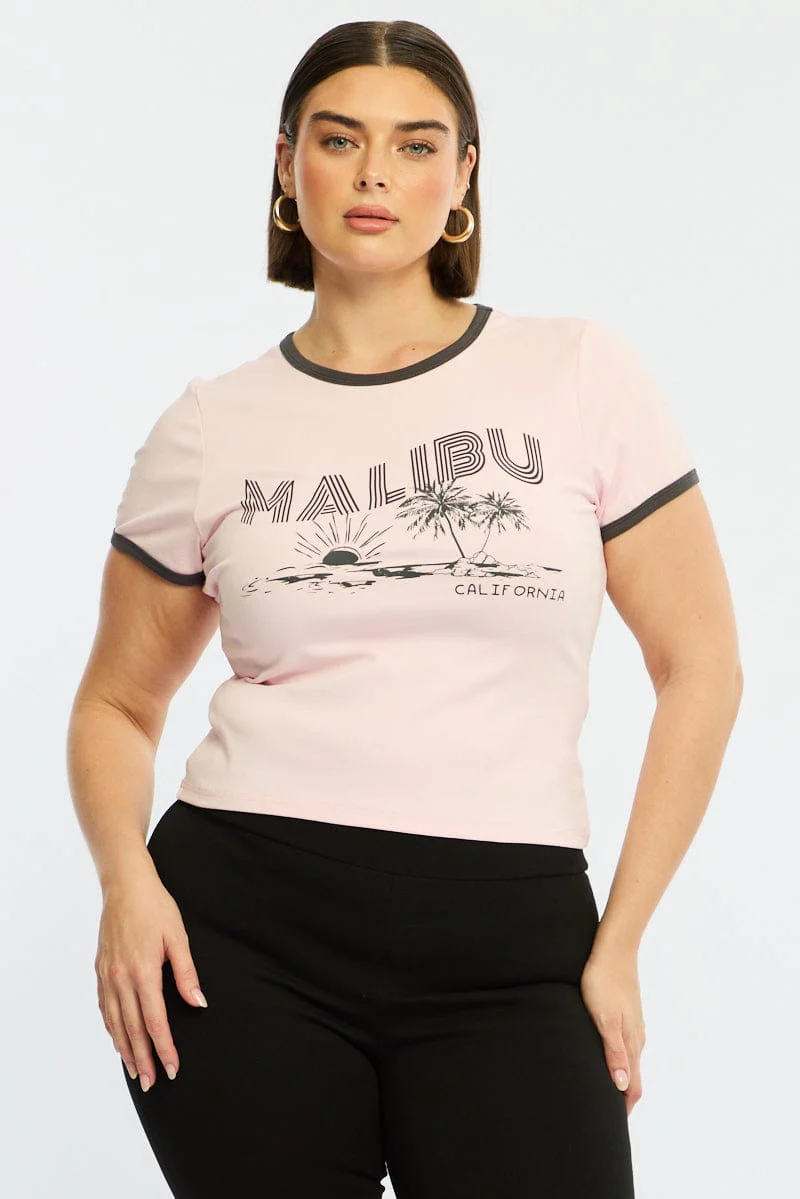 Pink Baby Tee Short Sleeve