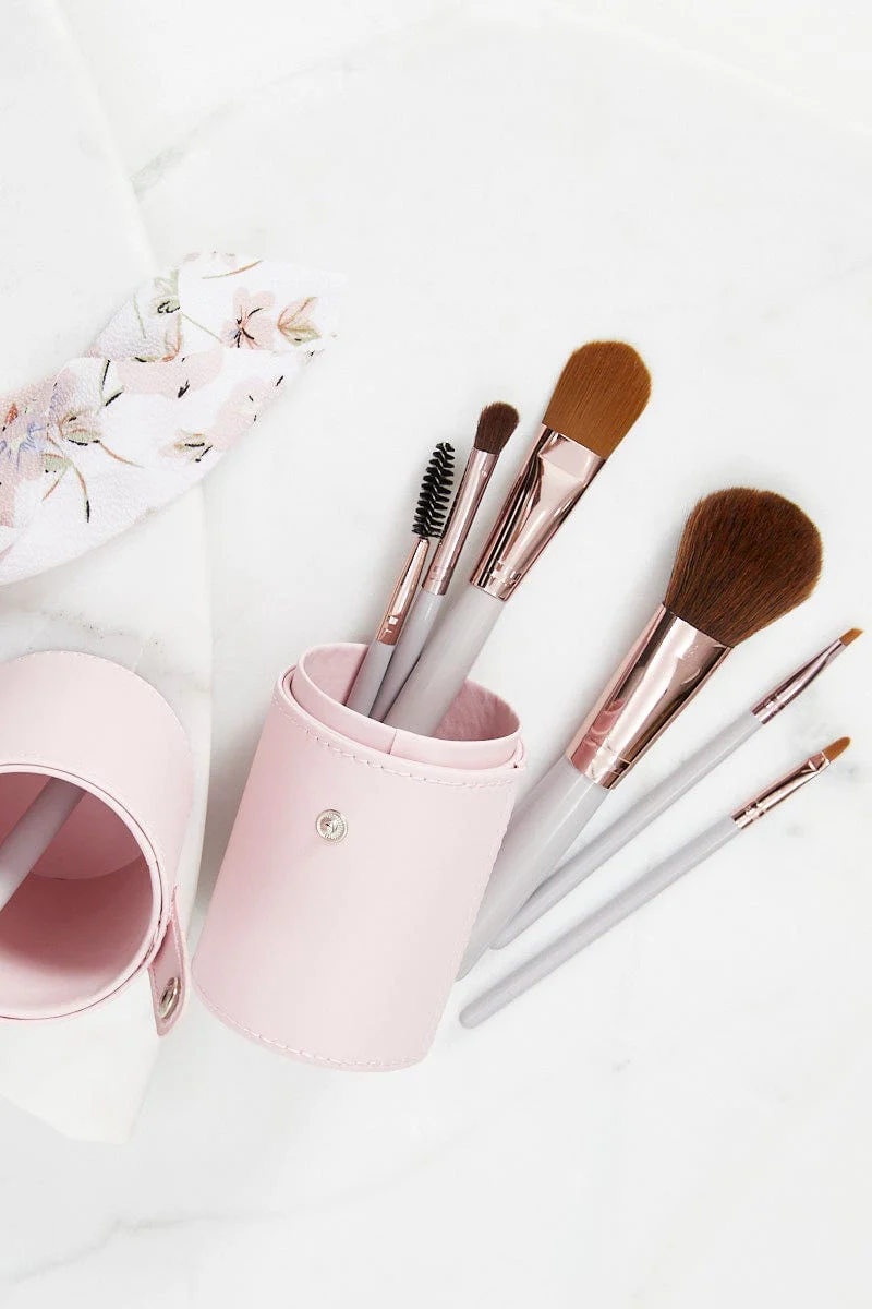 Pink Christmas Make Up Brush Set - Image 3