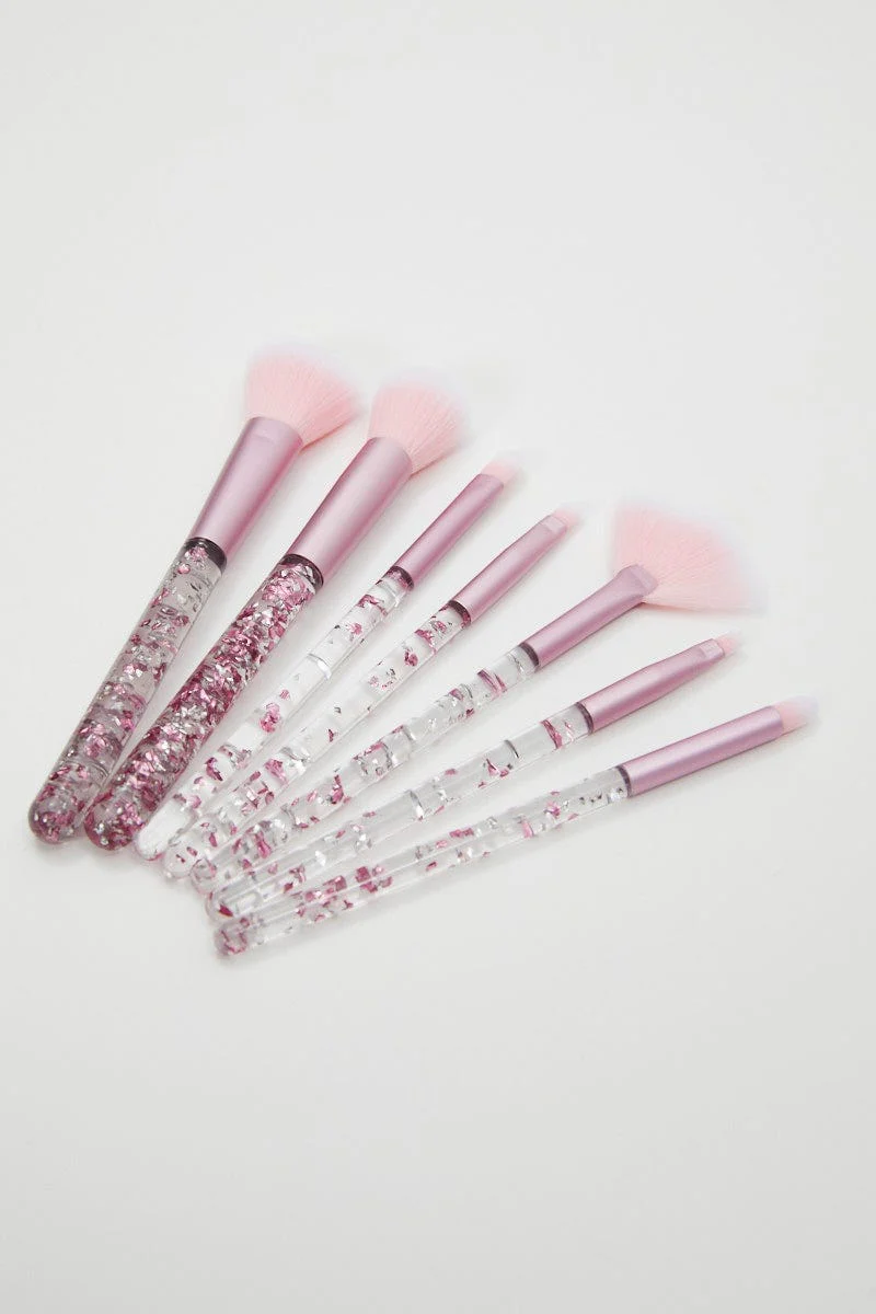 Pink Christmas Make Up Brush Set - Image 3