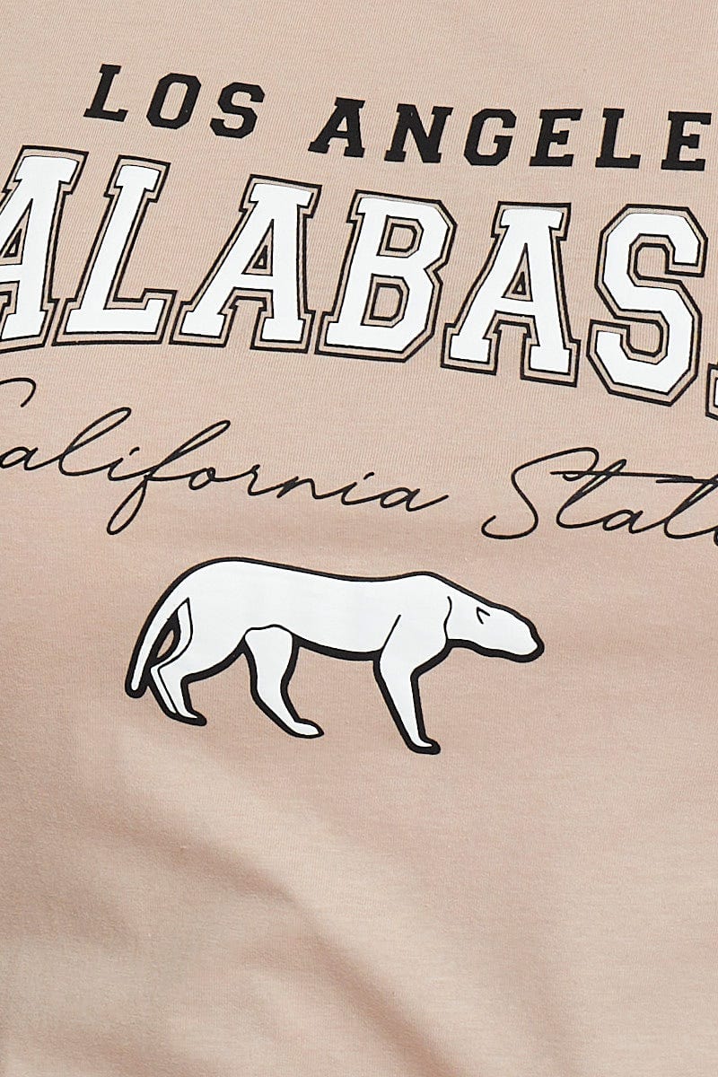 Pink Graphic T-shirt Calabasas Short Sleeve Cotton - Image 6