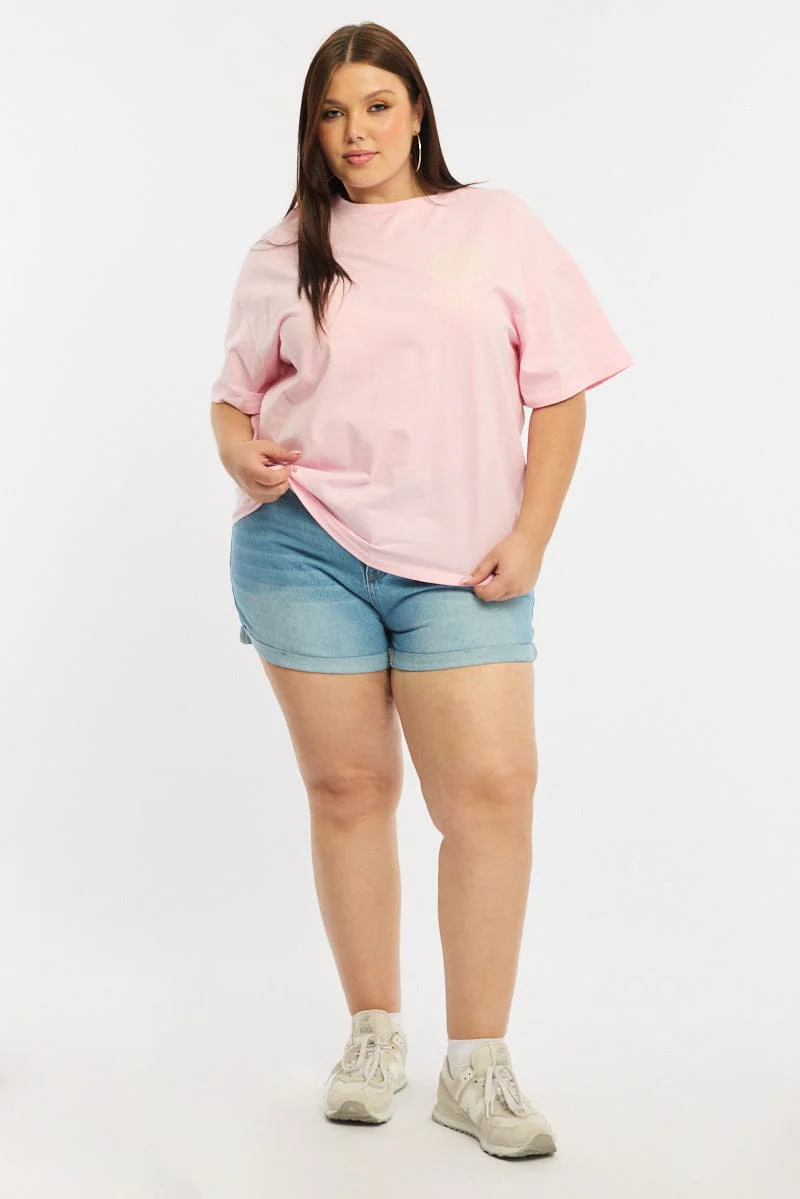 Pink Graphic Tee Short Sleeve - Image 3