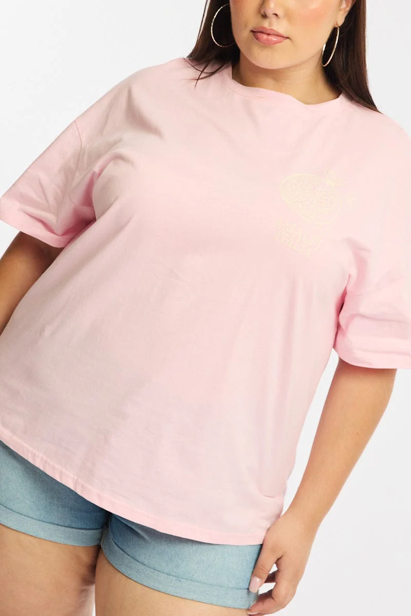 Pink Graphic Tee Short Sleeve - Image 5