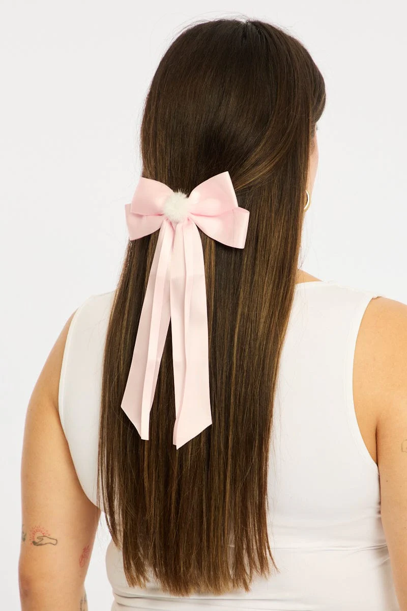 Pink Hair Bow - Image 2