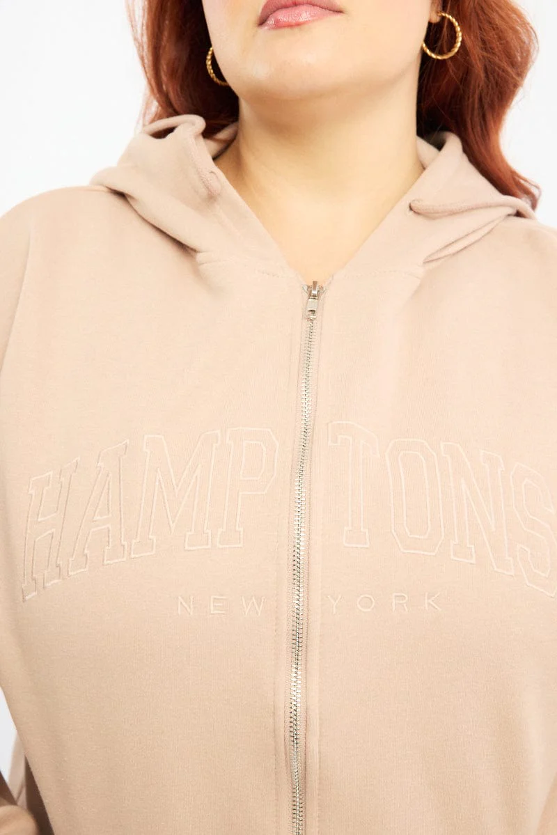 Pink Hamptons Zip Hoodie - Image 6