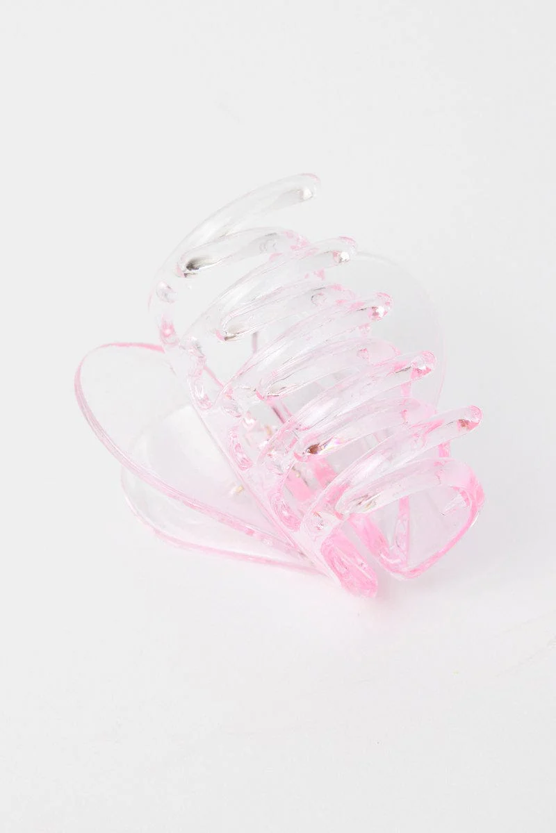 Pink Heart Claw Clip - Image 2