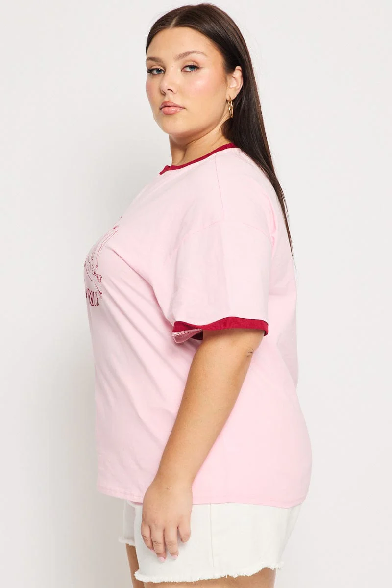 Pink La Dolce Vita Tee Short Sleeve - Image 3