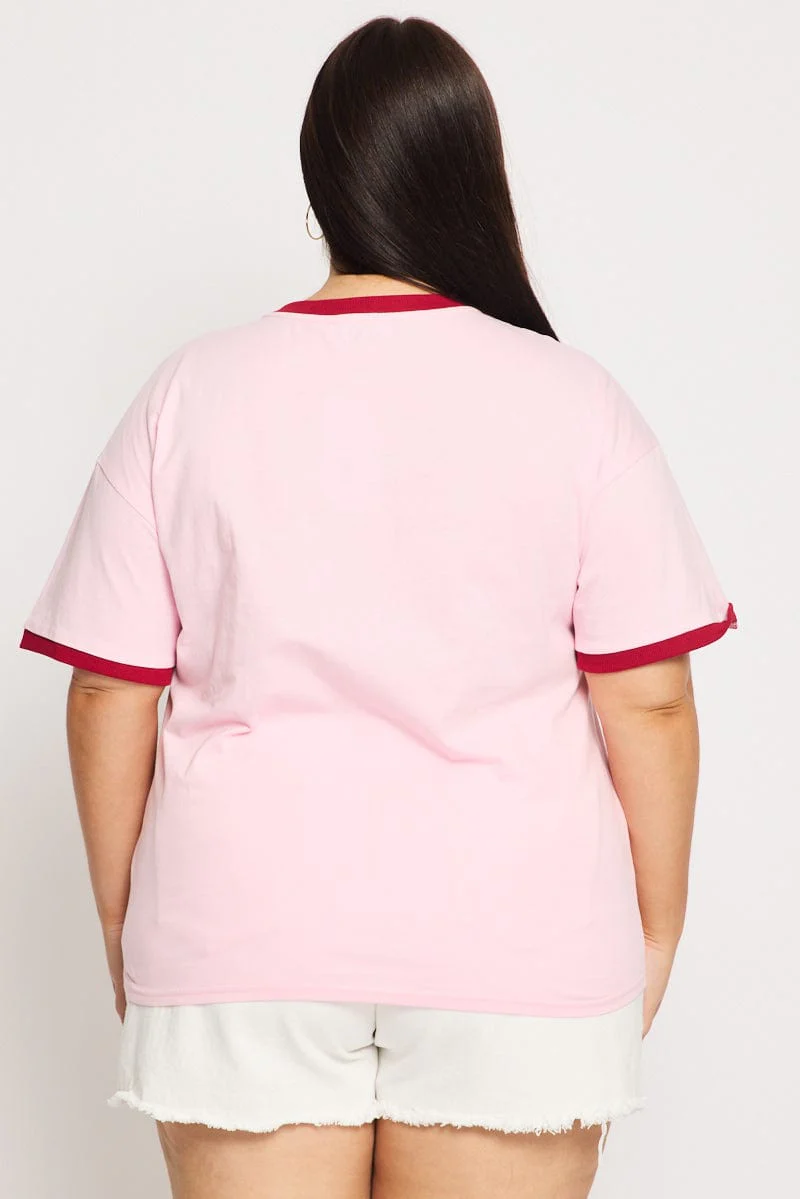 Pink La Dolce Vita Tee Short Sleeve - Image 4