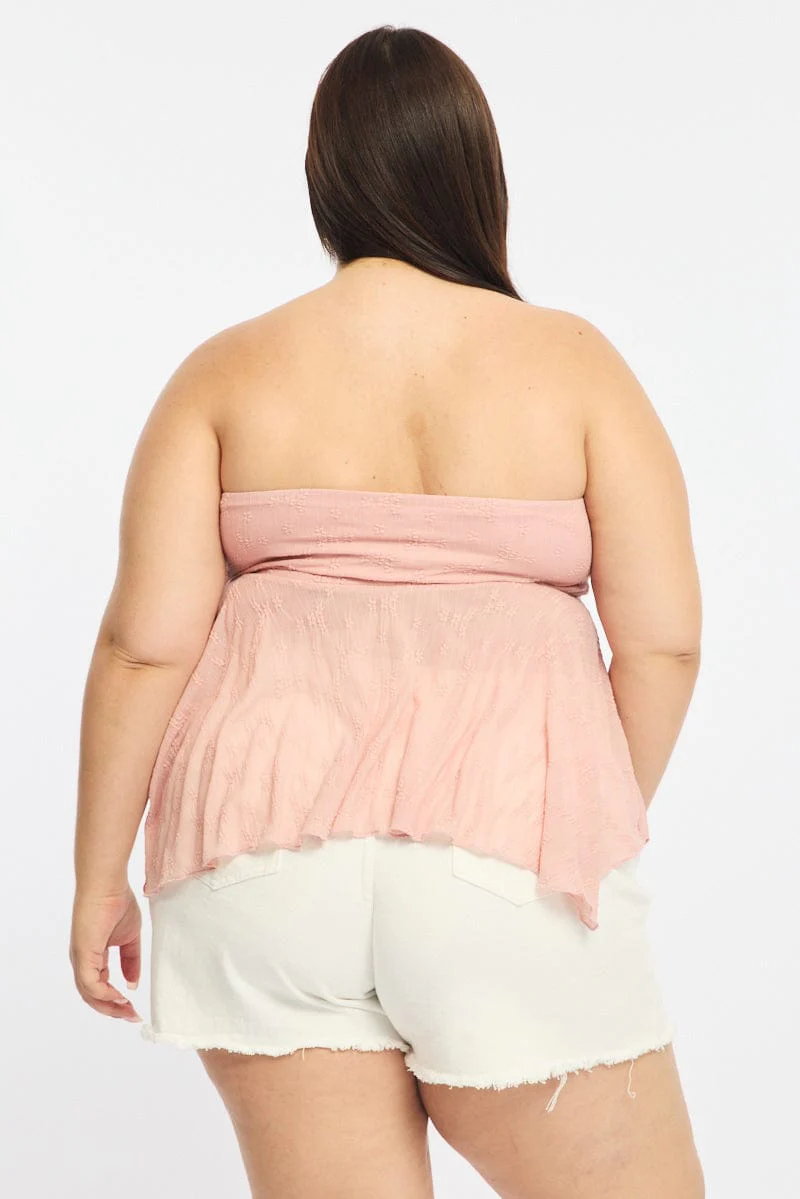 Pink Lace Bandeau Top - Image 5