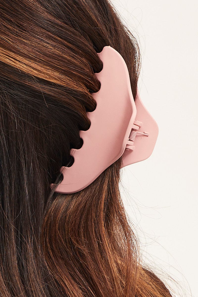 Pink Large Plain Claw Clip - Image 2