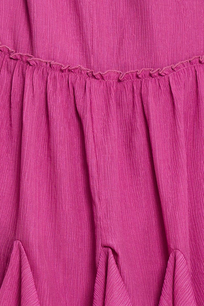 Pink Long Sleeve Pink Flip Hem Shift Dress - Image 6