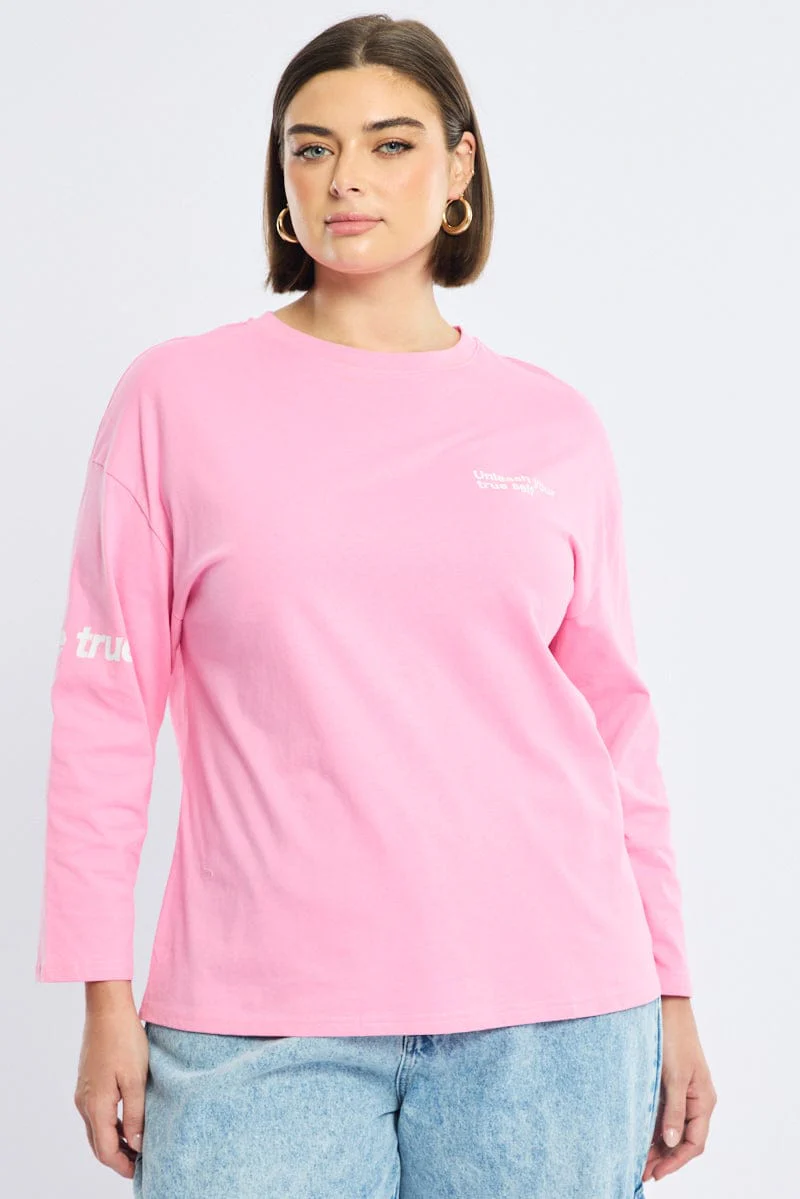 Pink Long Sleeve Top