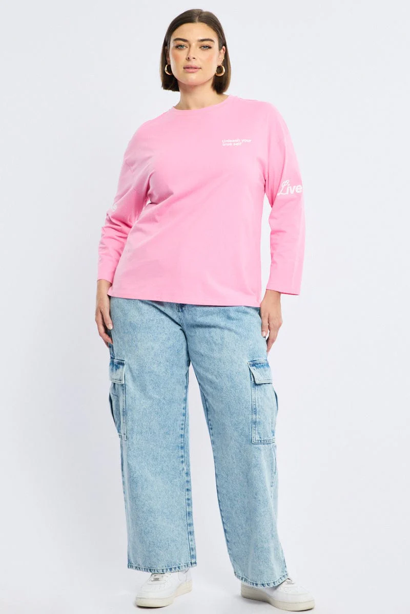 Pink Long Sleeve Top - Image 2