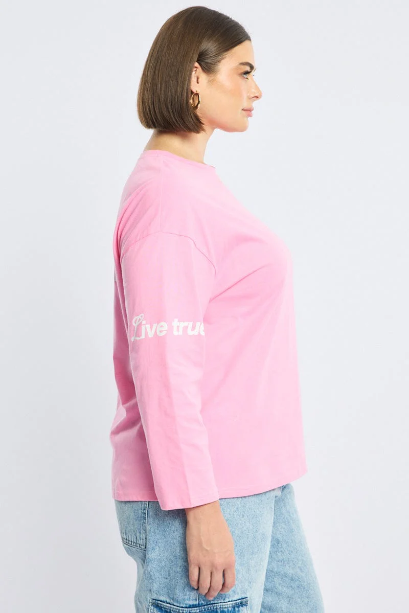 Pink Long Sleeve Top - Image 3