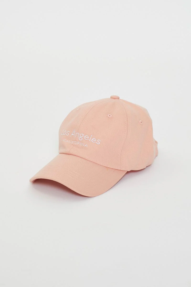 Pink Los Angeles Embroidered Cap - Image 2