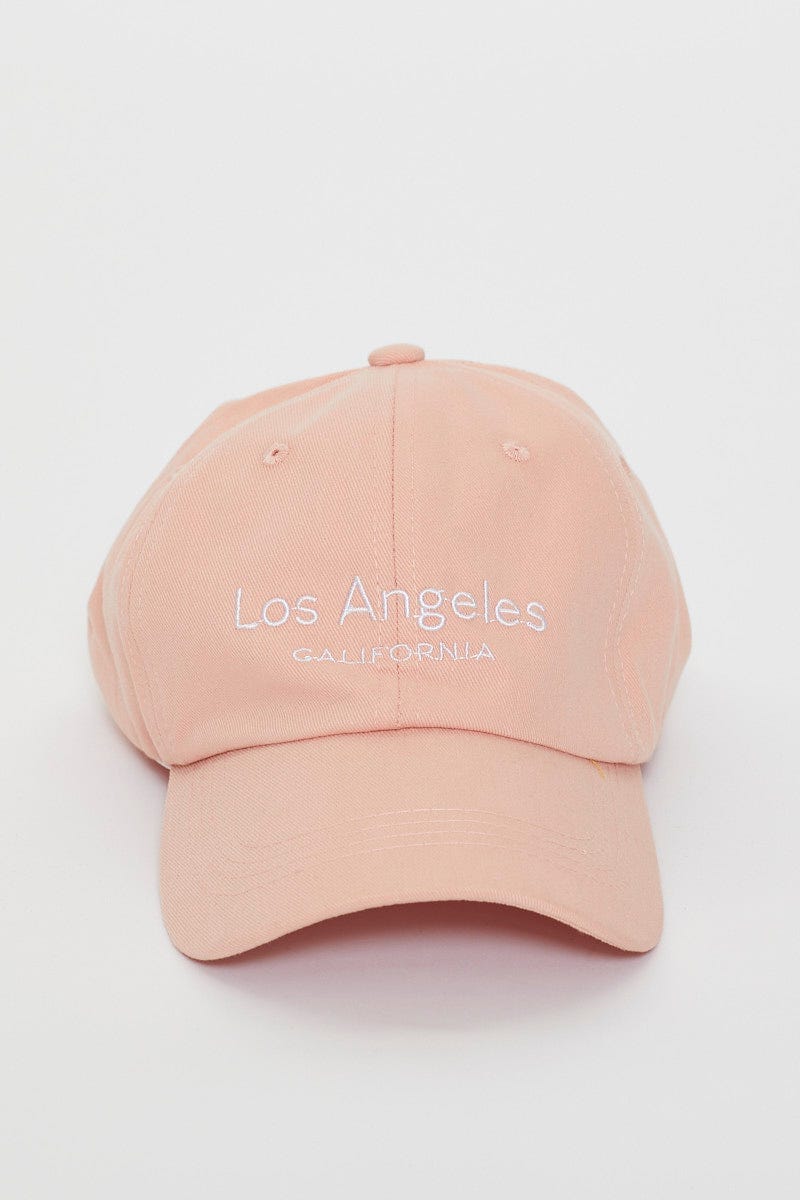 Pink Los Angeles Embroidered Cap - Image 4