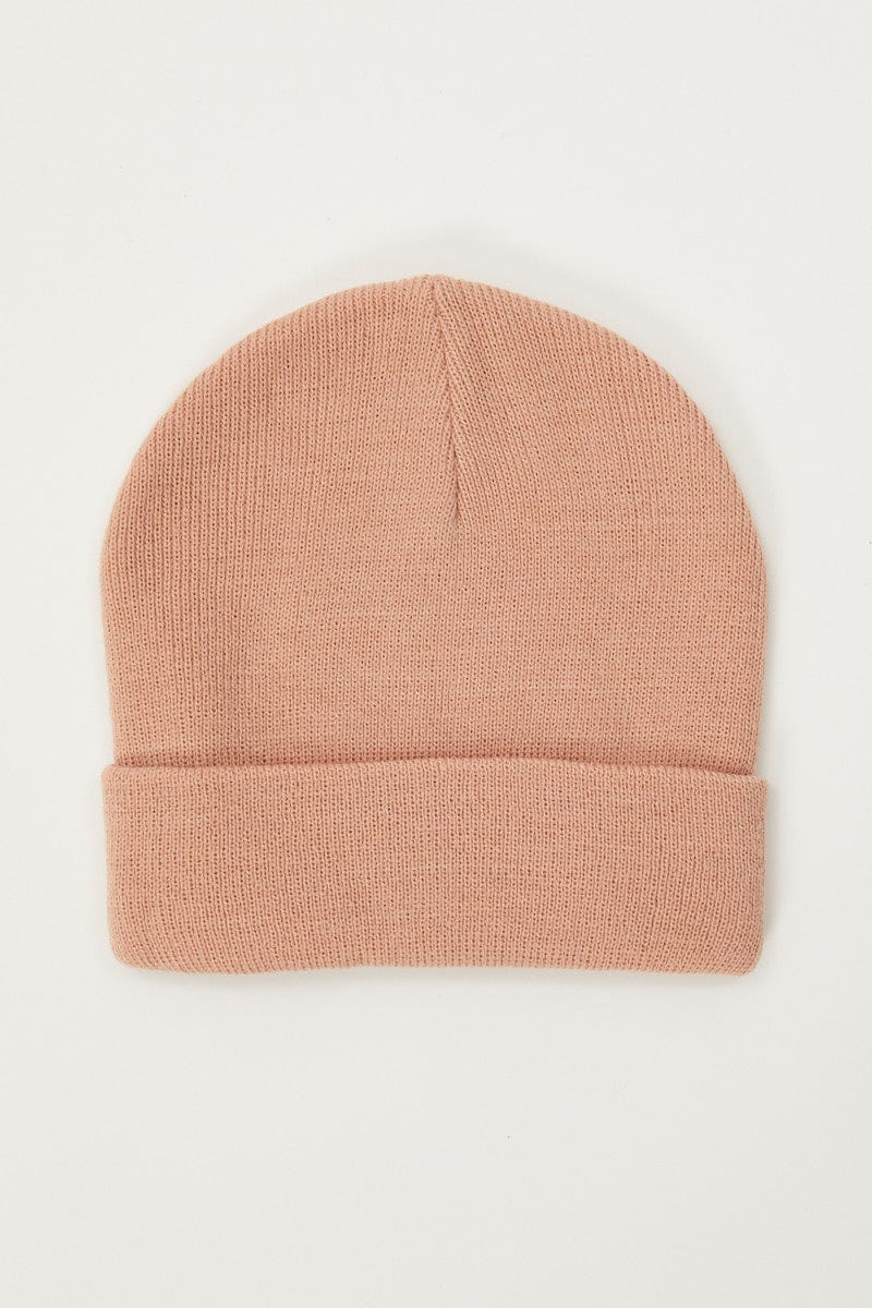 Pink Plus Ribbed Beanie - Image 2