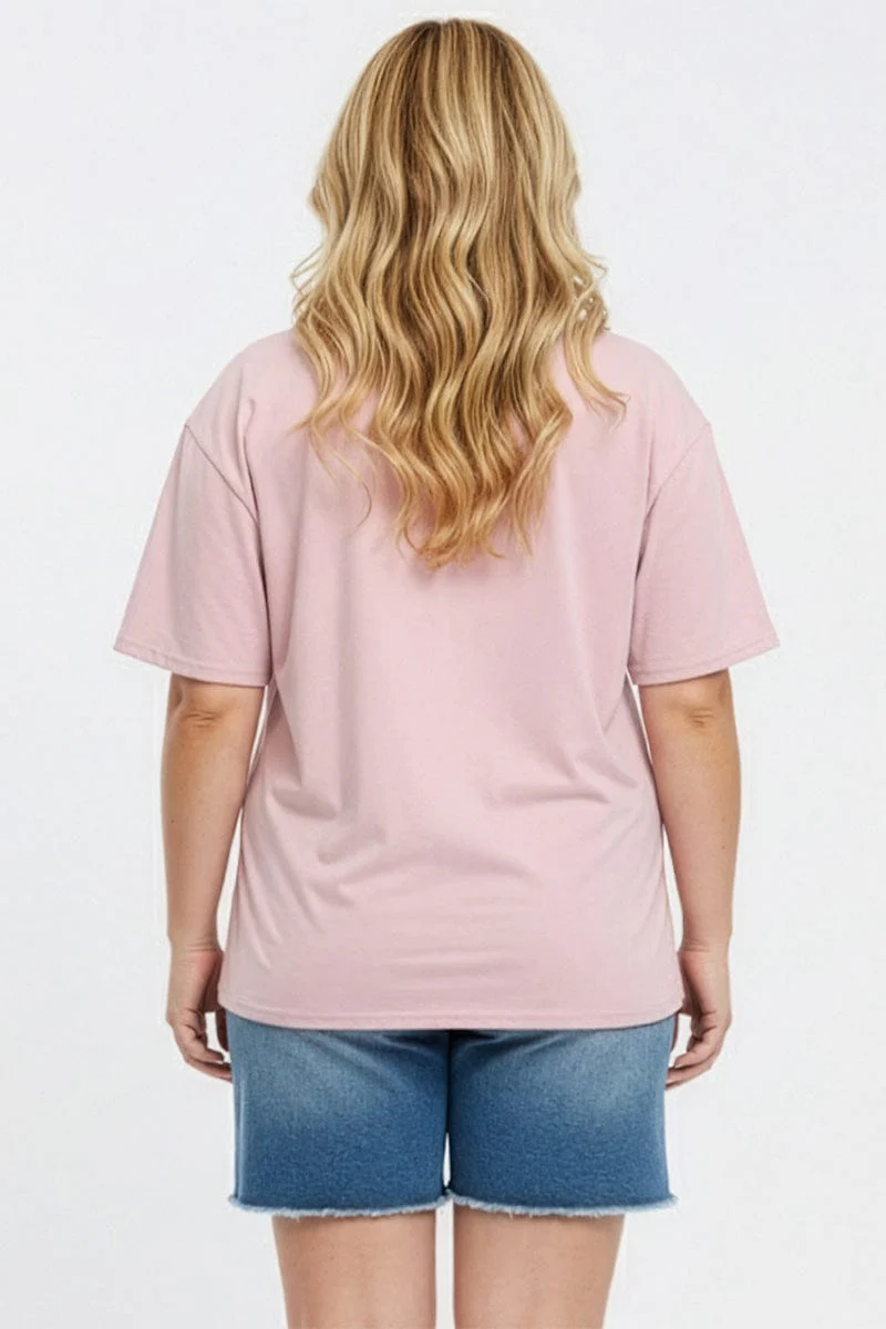 Pink Relaxed Tee Short Sleeve - Image 3