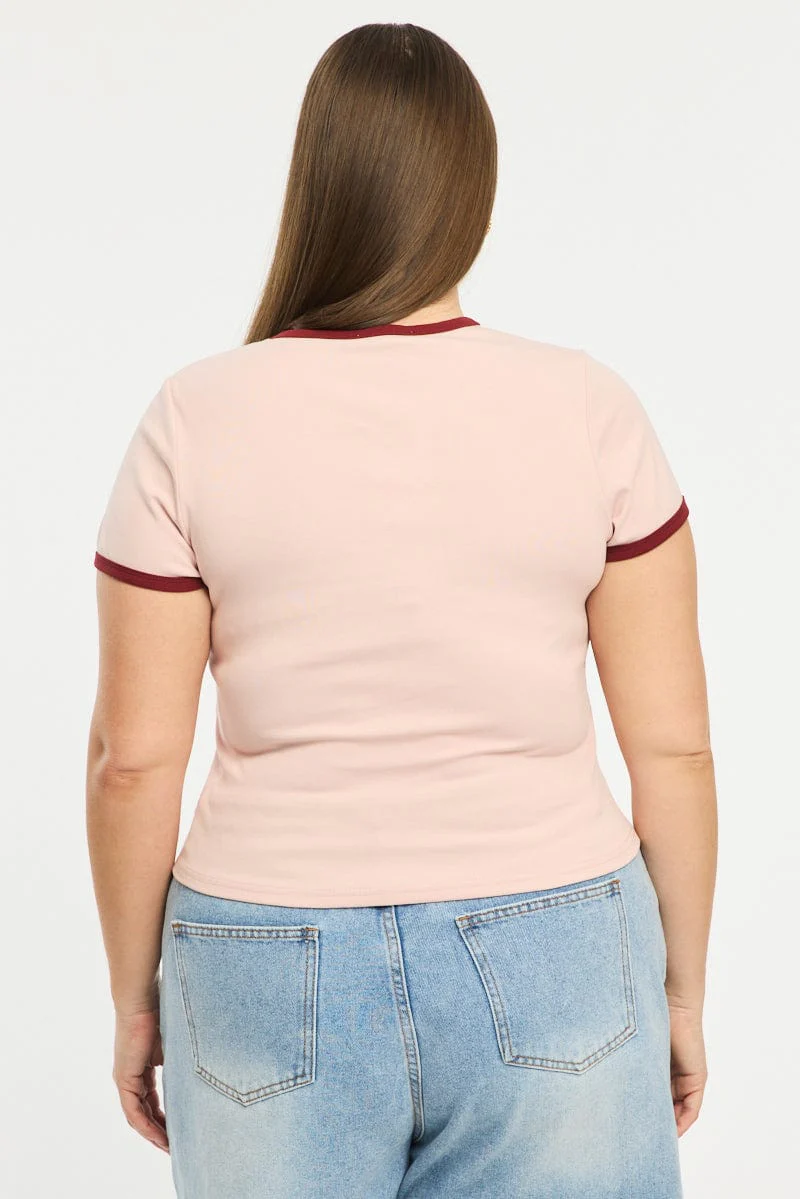 Pink Ringer Tee Short Sleeve - Image 4