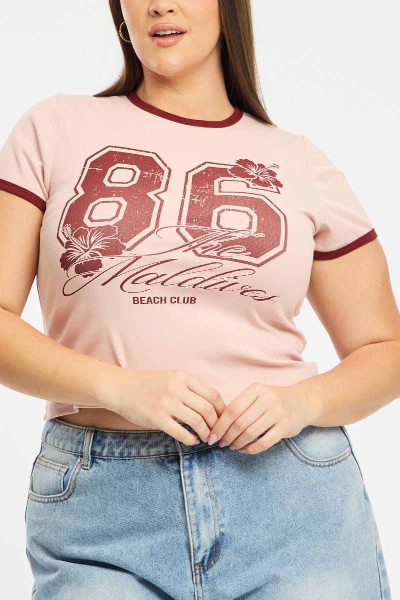Pink Ringer Tee Short Sleeve - Image 5