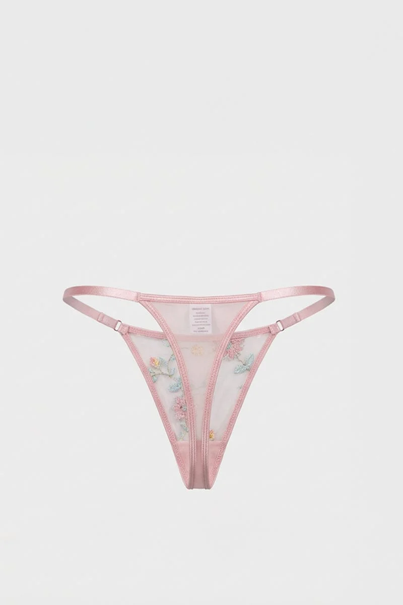 Pink Rose Embroidered Slip Nightdress - Image 4