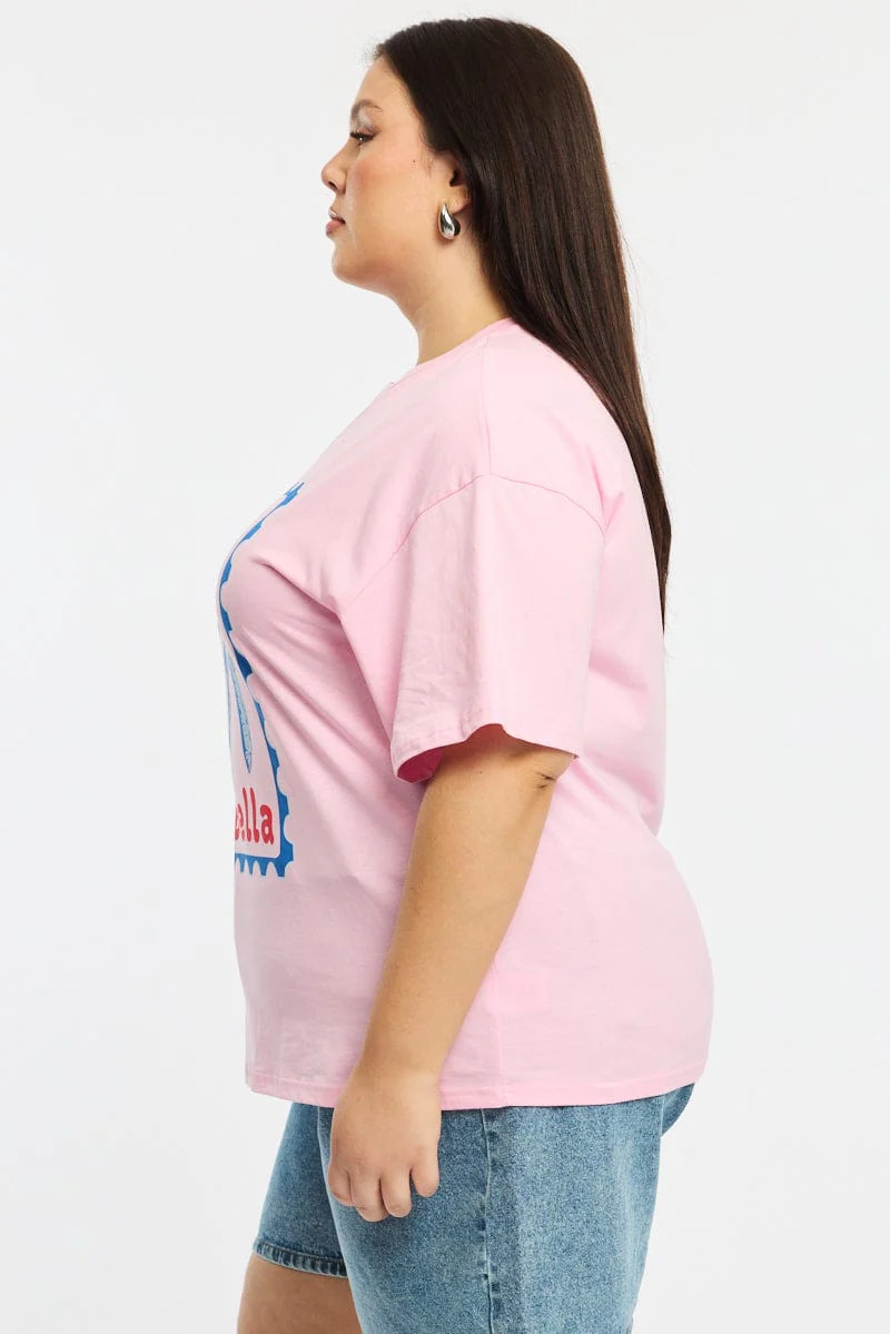 Pink Sardine T-shirt Short Sleeve - Image 3