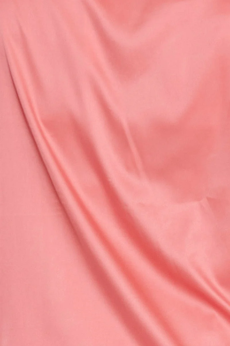 Pink Satin Pj Contrats Piping Pyjama Set - Image 6