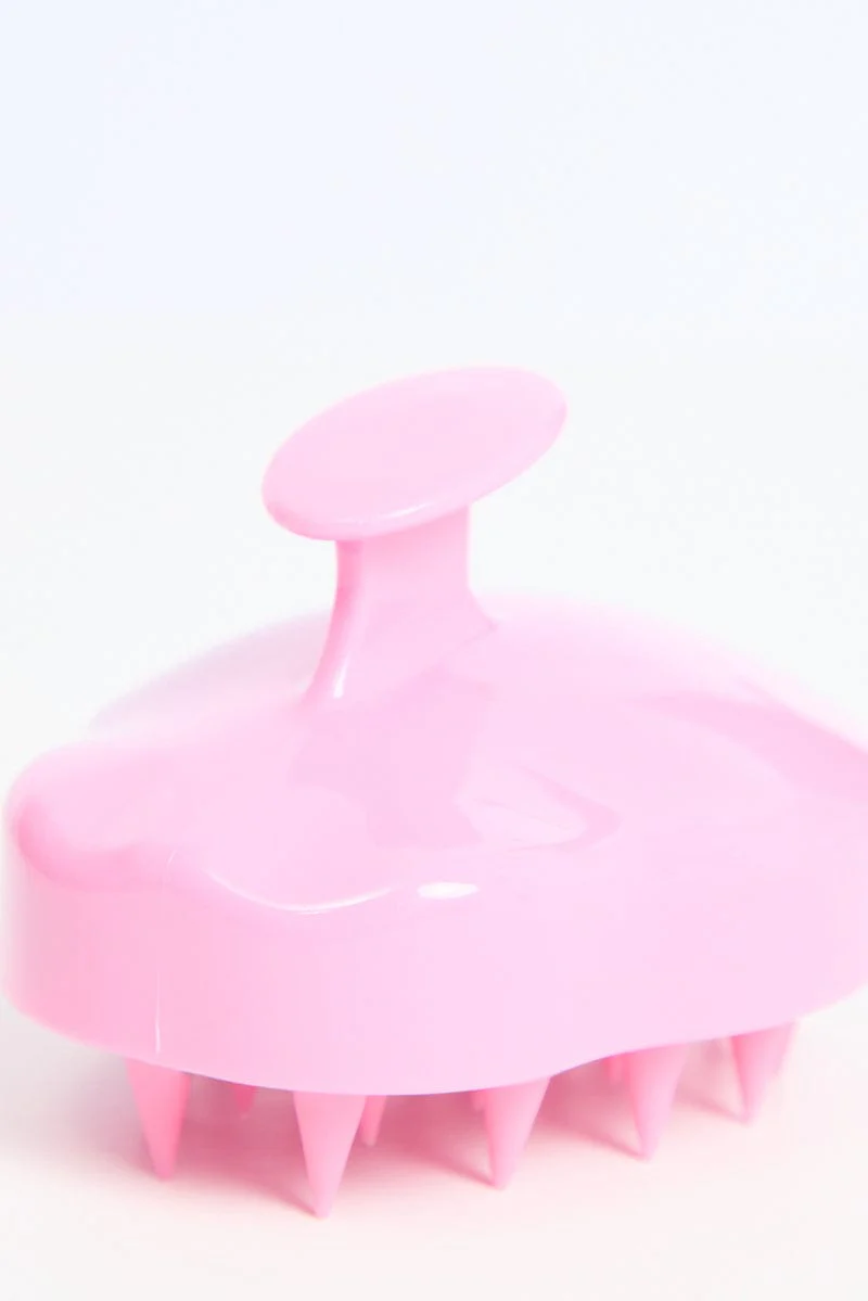 Pink Silicone Soft Scalp Massager Shampoo Brush - Image 3
