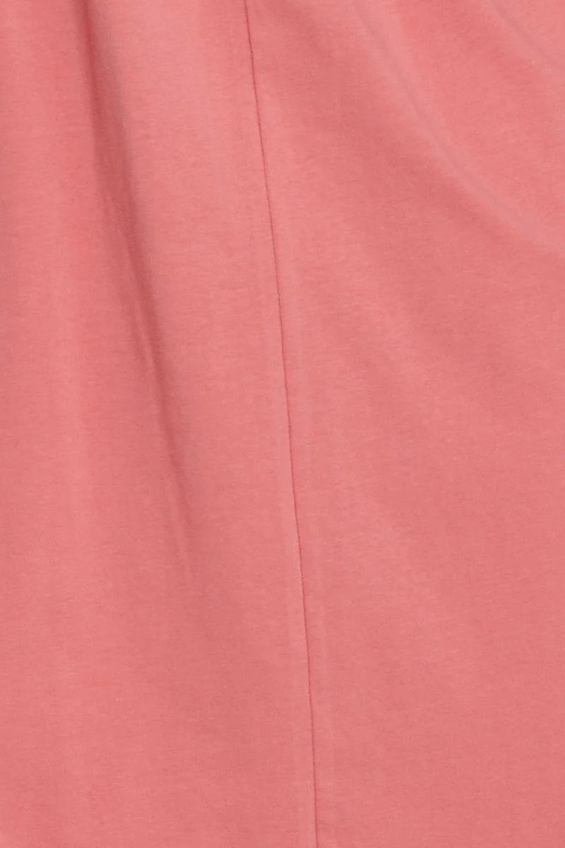 Pink Smock Dress Scoop Neck Sleeveless Tie - Image 6