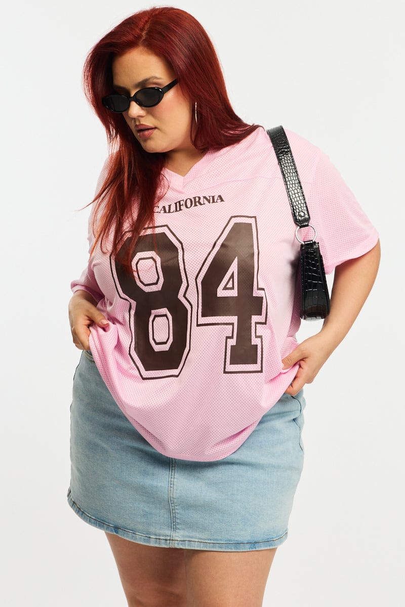 Pink Sports Tee Short Sleeve - Image 2