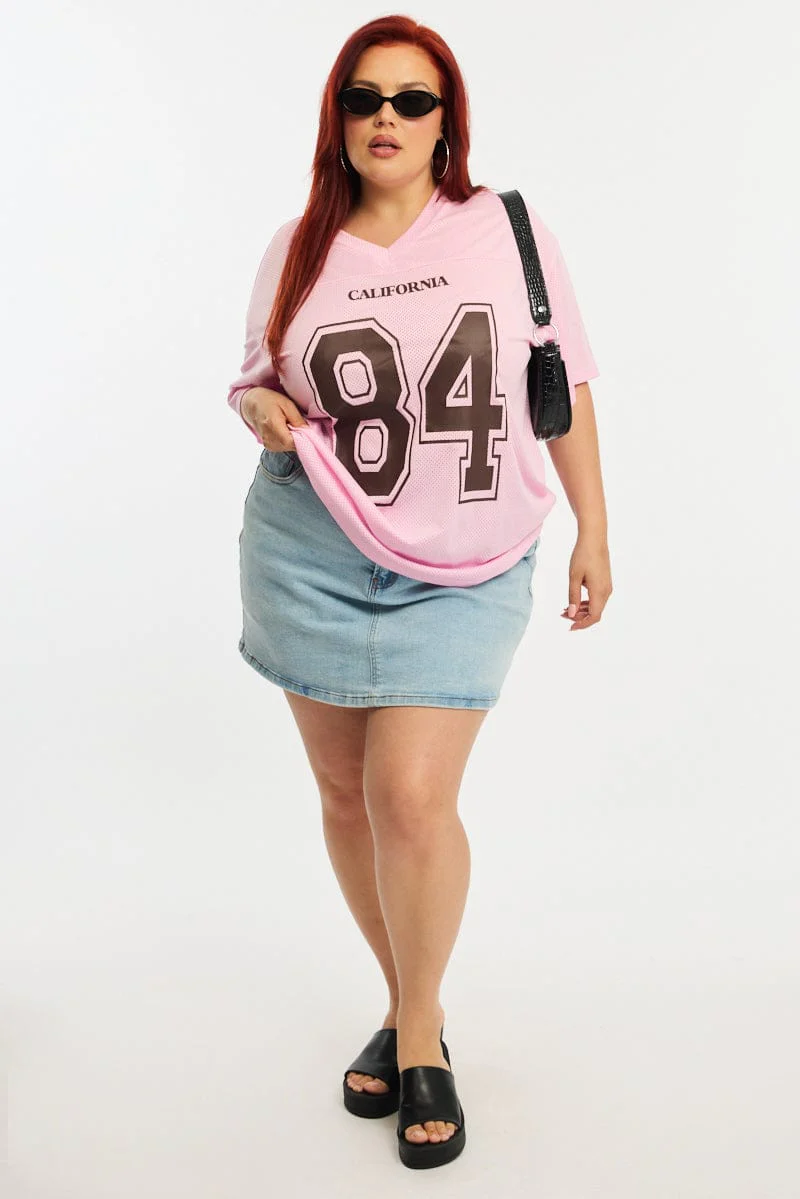 Pink Sports Tee Short Sleeve - Image 3