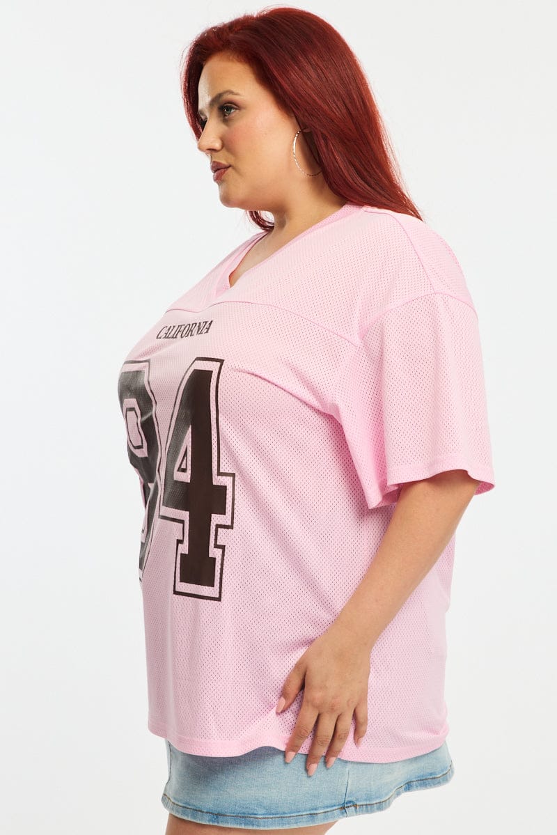 Pink Sports Tee Short Sleeve - Image 4