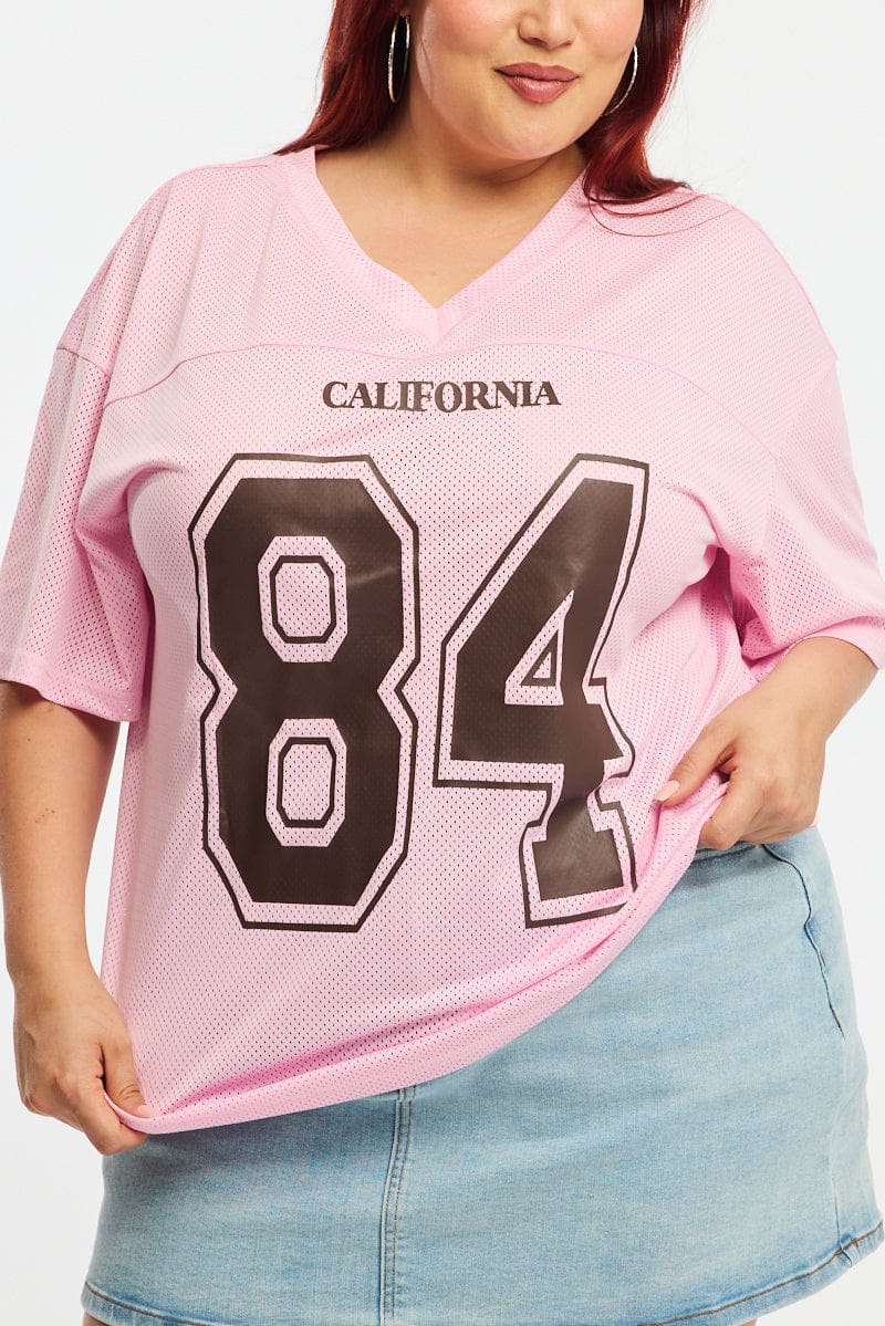 Pink Sports Tee Short Sleeve - Image 6