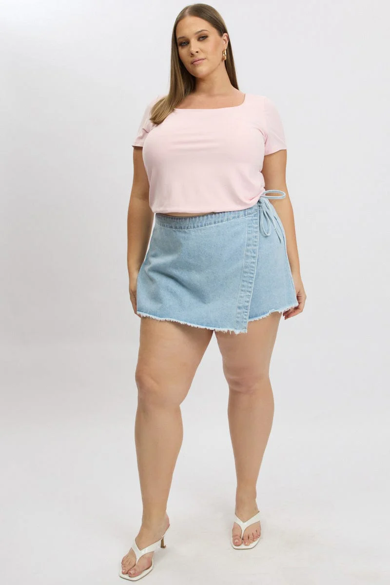 Pink Supersoft Top Short Sleeve Scoop Neck - Image 2