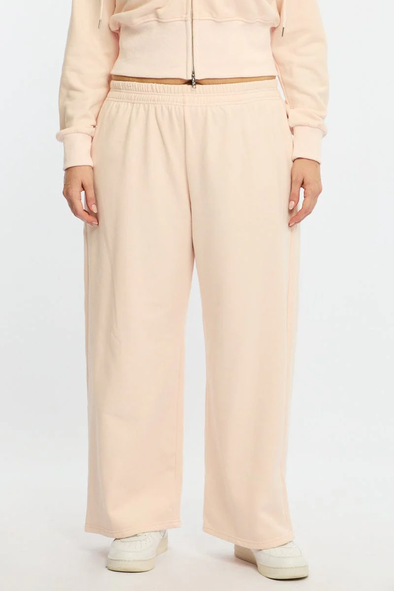 Pink Track Pants Wide Leg - Image 2