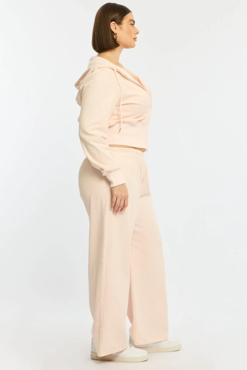 Pink Track Pants Wide Leg - Image 4