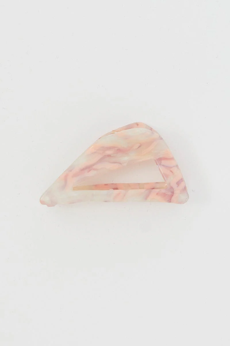 Pink Triangle Claw Clip
