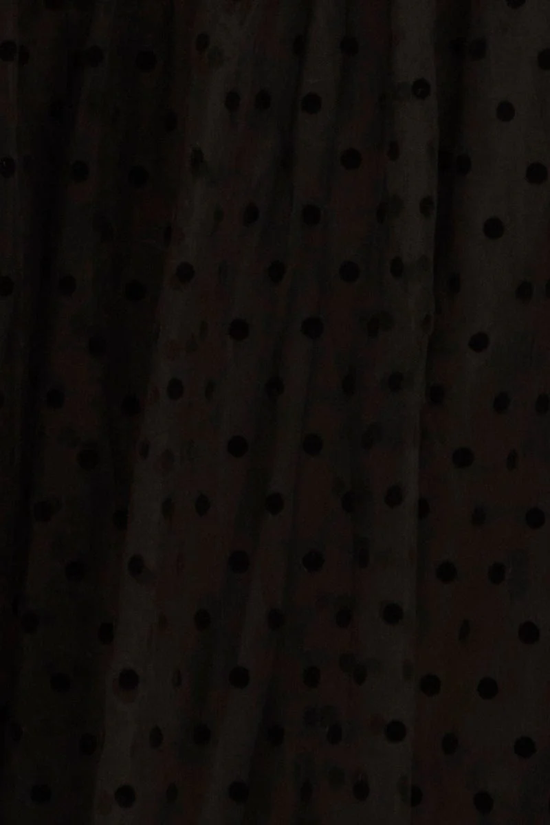 Polka Dot Midi Skirt Tulle Spot Elastic Waist Party - Image 6