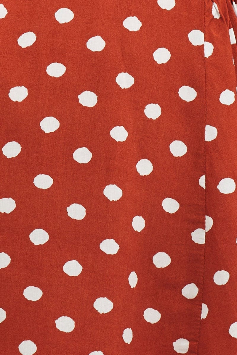 Polka Dot Playsuit Square Neck Long Sleeve - Image 6