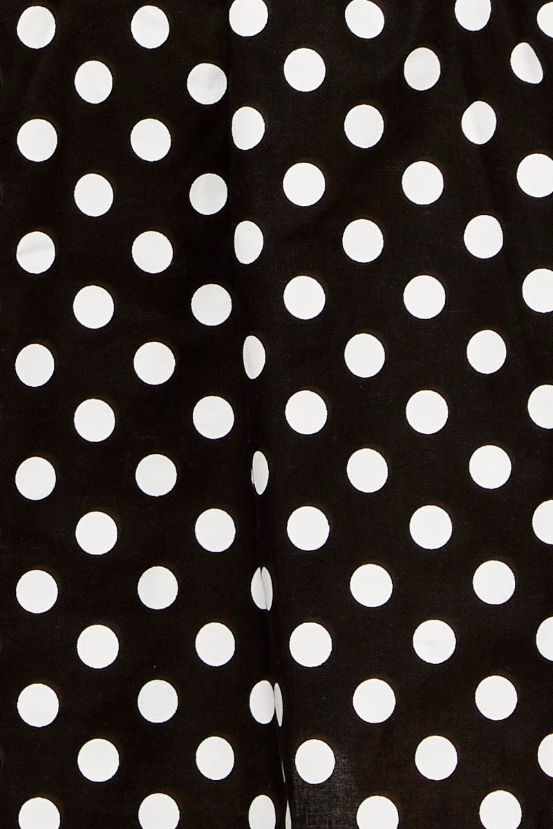 Polka Dot Skater Dress Kids Puff Sleeve - Image 6