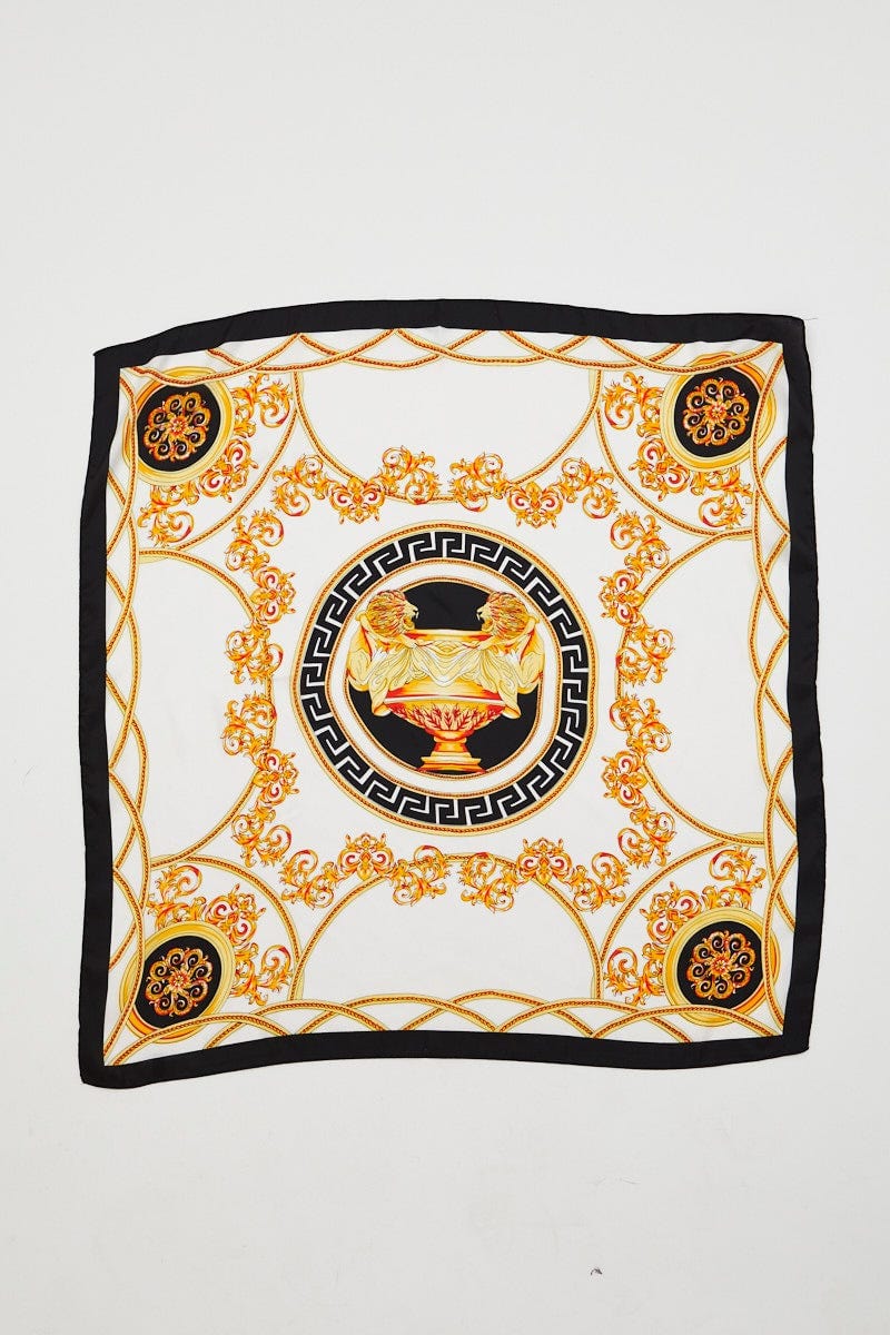 Print Baroque Print Satin Scarf - Image 2