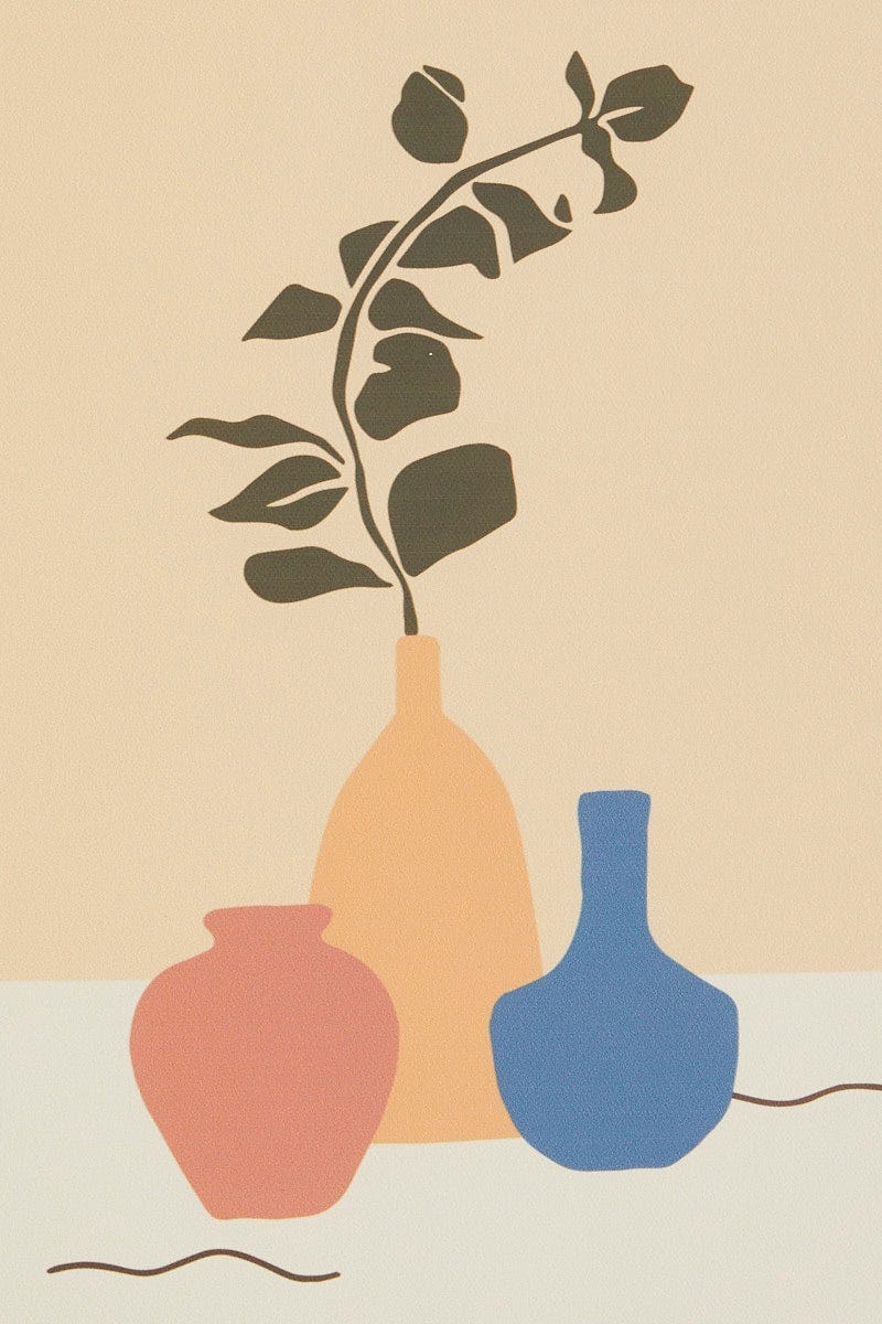 Print Mixed Vases 30Cm By 40Cm Poster Print - Image 3