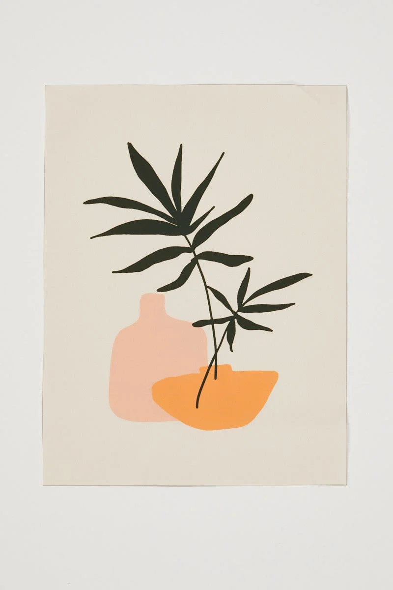 Print Vase And Plant 30Cm By 40Cm Poster Print - Image 2