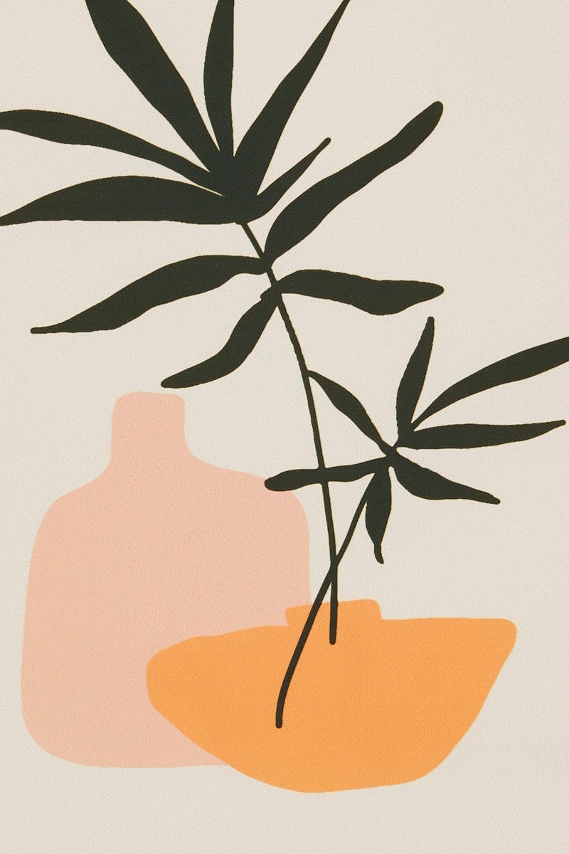 Print Vase And Plant 30Cm By 40Cm Poster Print - Image 3
