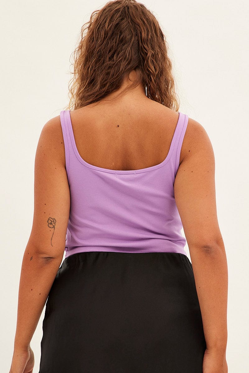 Purple Corset Top Ponte Sleeveless - Image 5