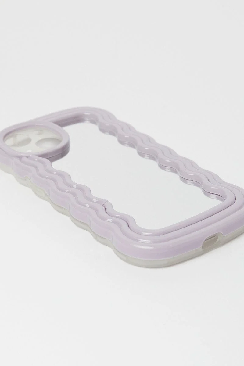 Purple Iphone 14 Mirror Case With Holder - Image 2