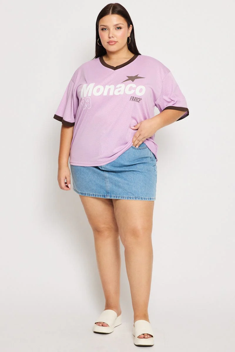 Purple Monaco Sport Tee Short Sleeve - Image 2
