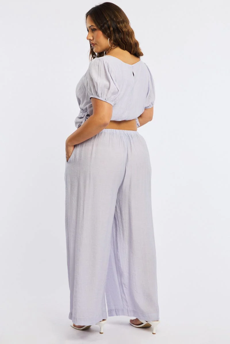 Purple Pants Elastic Waist - Image 6