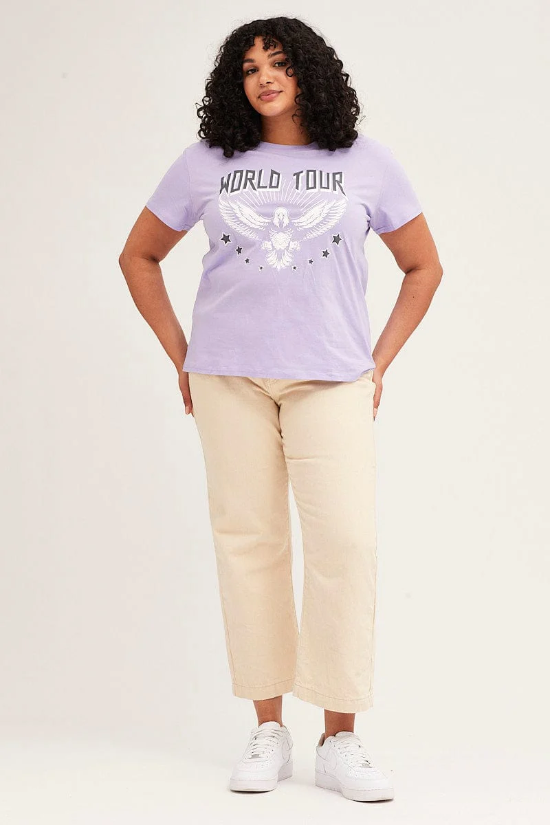 Purple Short Sleeve World Tour Regular T-shirt - Image 2
