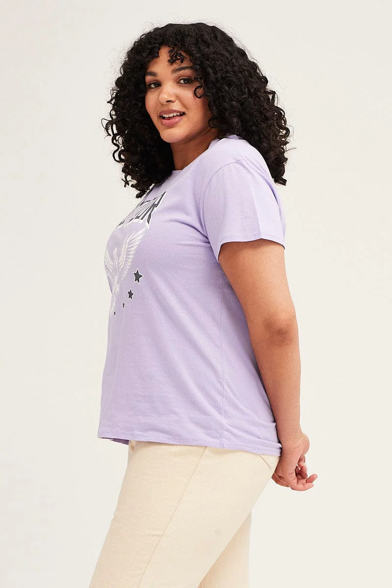 Purple Short Sleeve World Tour Regular T-shirt - Image 4